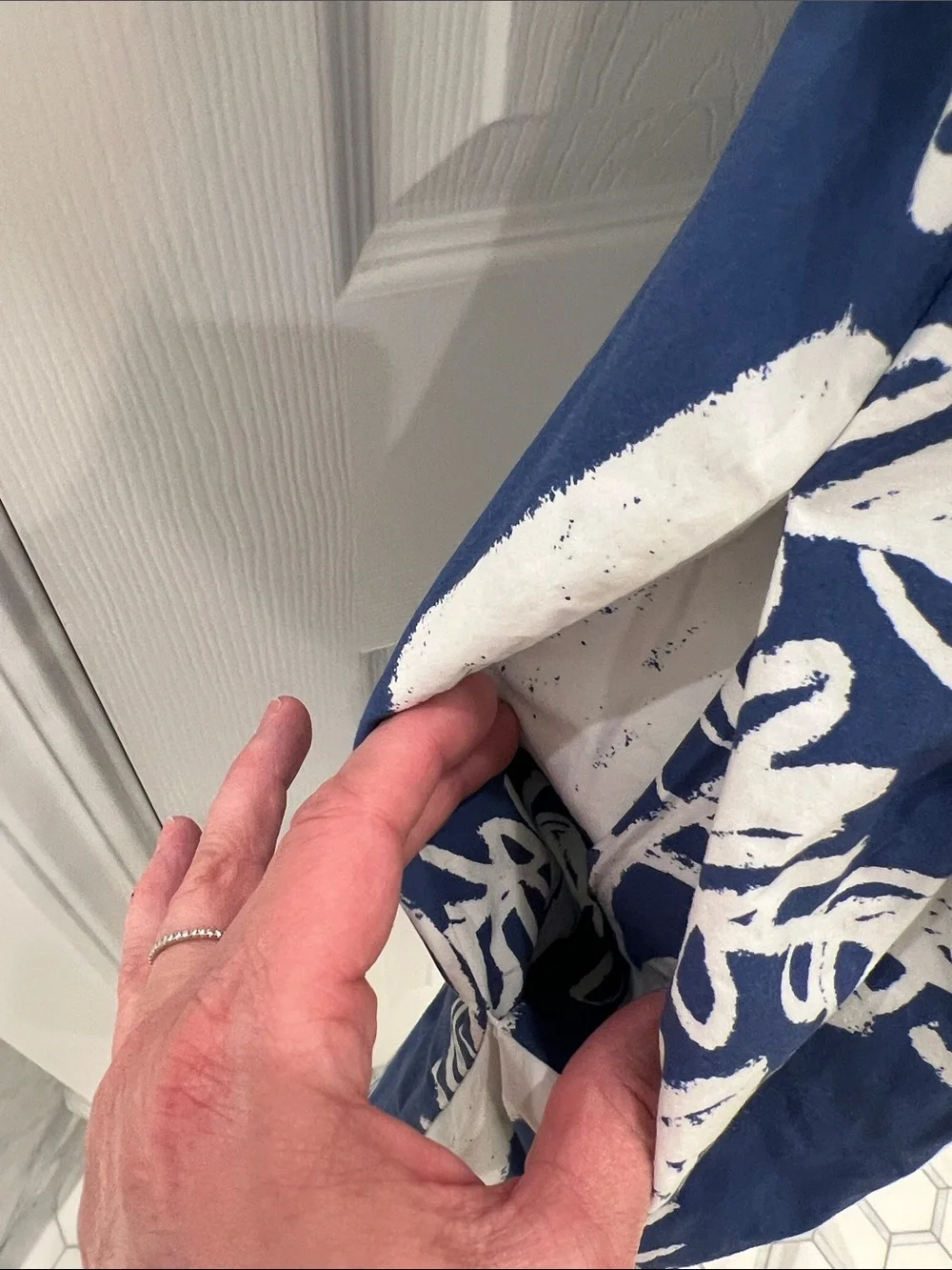 WHIT Blue and White Matisse-like Print Dress - Picture 7 of 10